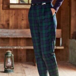 Women's Pendleton Vintage 90s Wool Straight Legged Plaid Pants Trousers Size 8